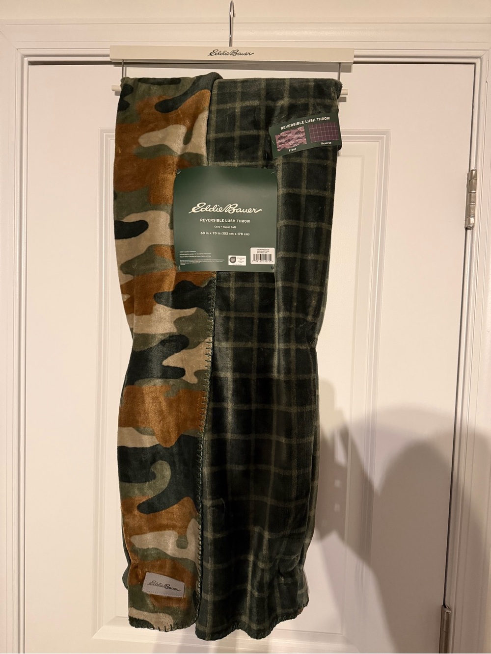 Eddie Bauer Reversible Lush Throw Blanket Camo